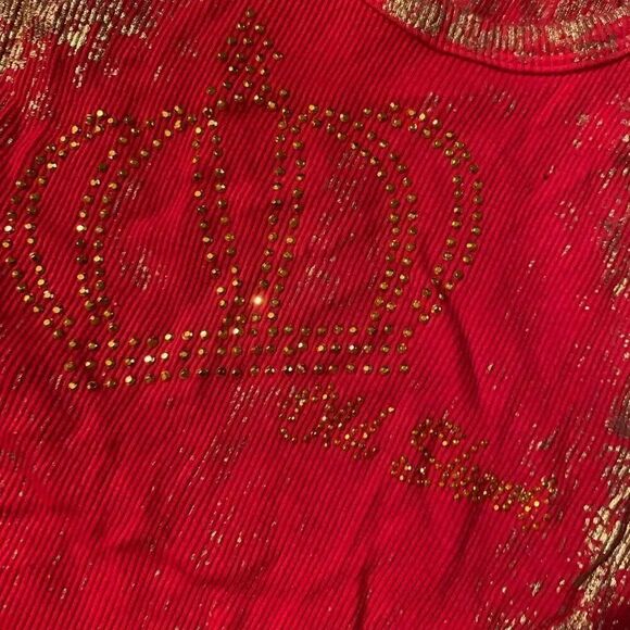 Y2k old skool embellished gold tank - Picture 3 of 3